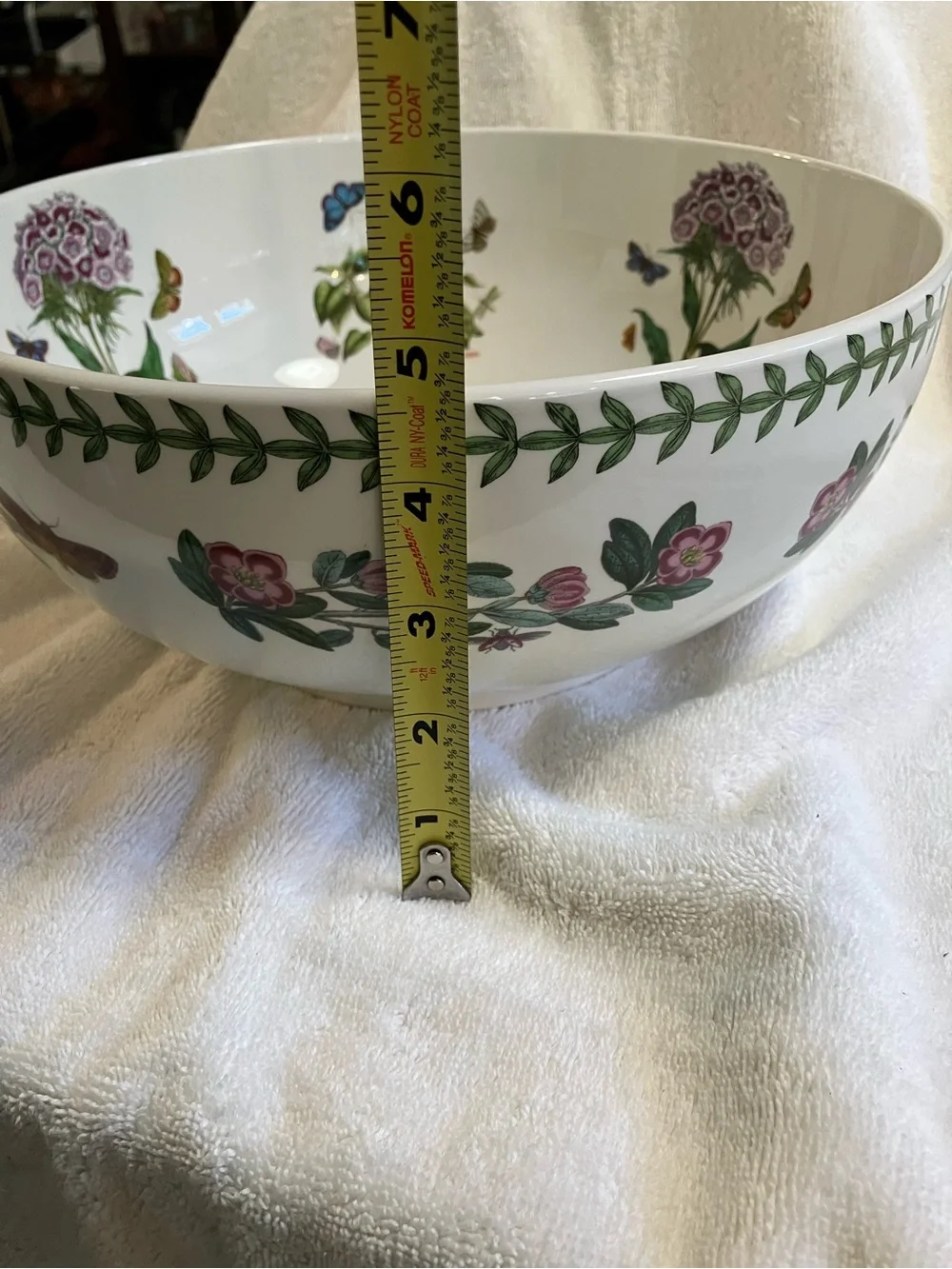 Vintage Portmeirion Botanic Garden Salad Bowl Ceramic 10.5inch diameter